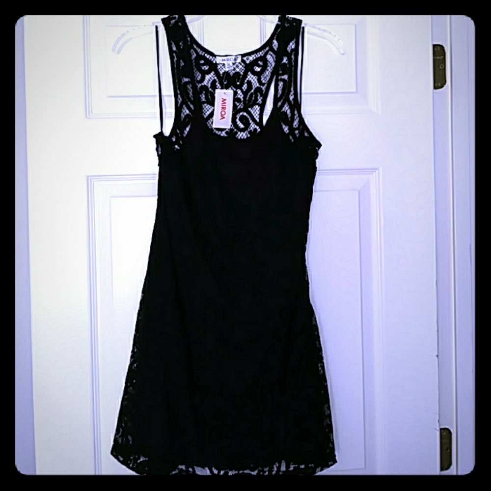 Black Lace Mini Dress